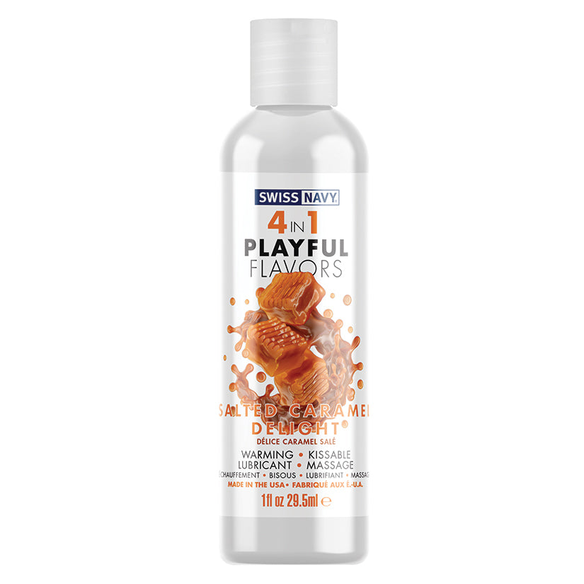 Swiss Navy 4 in 1 Playful Flavors-Salted Caramel 1oz.