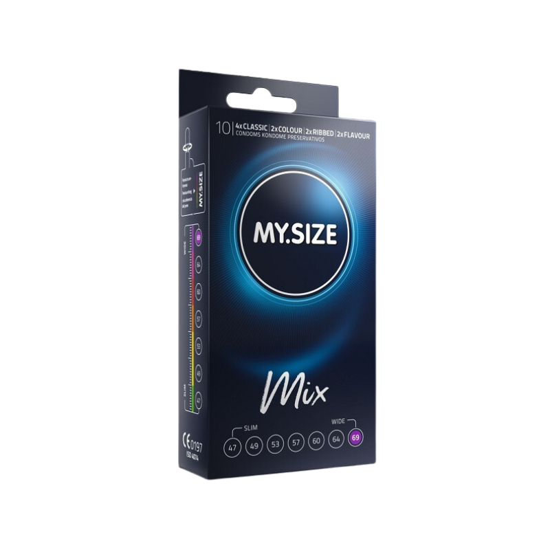 MY.SIZE 69mm Mix Box 10 – Rechargeable, Discreet, Intimate Wellness Accessory – Quiet, Rechargeable, Waterproof, Couples & Solo Use, Discreet Intimate Wellness Accessory