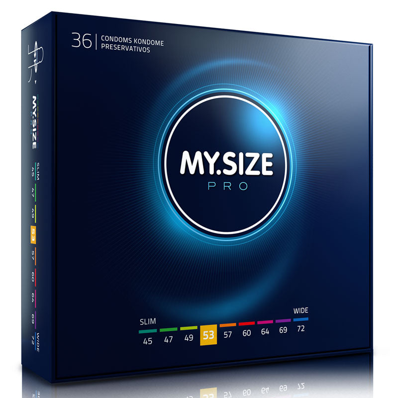 MY.SIZE PRO 53mm Box 36 – Rechargeable, Discreet, Intimate Wellness Accessory – Quiet, Rechargeable, Waterproof, Couples & Solo Use, Discreet Intimate Wellness Accessory