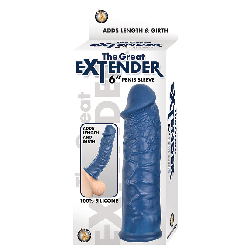 The Great Extender Penis Sleeve-Blue 6.