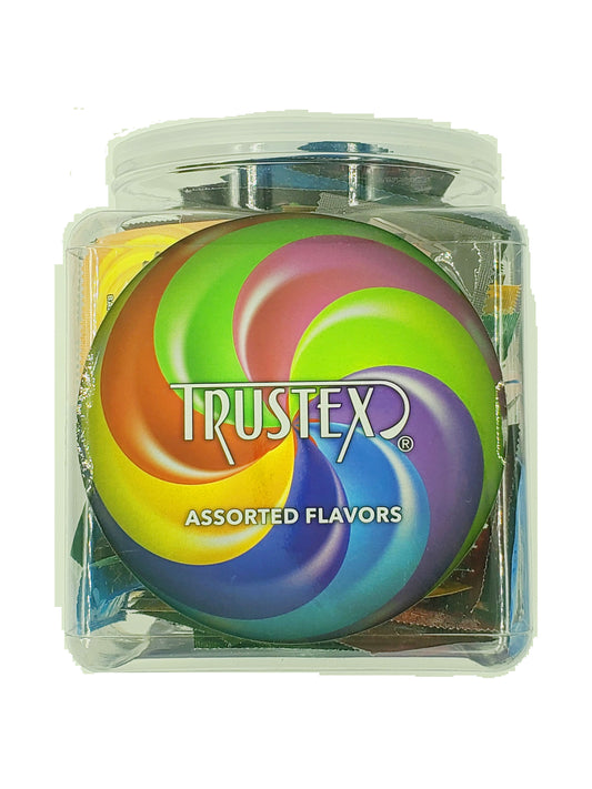 Trustex Flavored Lubricated Condoms 144 Pieces Box - Assorted Flavors – Rechargeable, Discreet, Intimate Wellness Accessory – Quiet, Rechargeable, Waterproof, Couples & Solo Use, Discreet Intimate Wellness Accessory