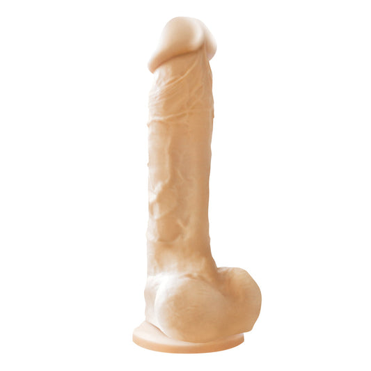 Colours Pleasures 8" Silicone - White – Rechargeable, Discreet, Intimate Wellness Accessory – Quiet, Rechargeable, Waterproof, Couples & Solo Use, Discreet Intimate Wellness Accessory