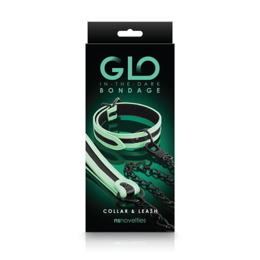 GLO playful restraint Collar & Leash GID – Rechargeable, Discreet, Intimate Wellness Accessory – Quiet, Rechargeable, Waterproof, Couples & Solo Use, Discreet Intimate Wellness Accessory