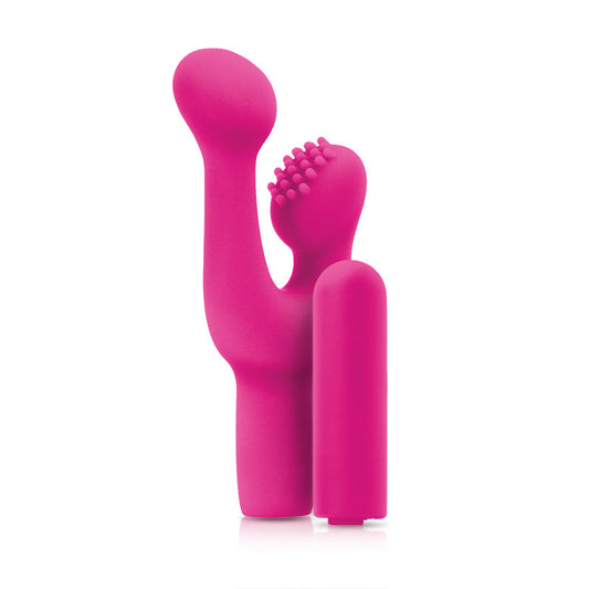 Inya Finger Fun - Pink – Rechargeable, Discreet, Intimate Wellness Accessory – Quiet, Rechargeable, Waterproof, Couples & Solo Use, Discreet Intimate Wellness Accessory