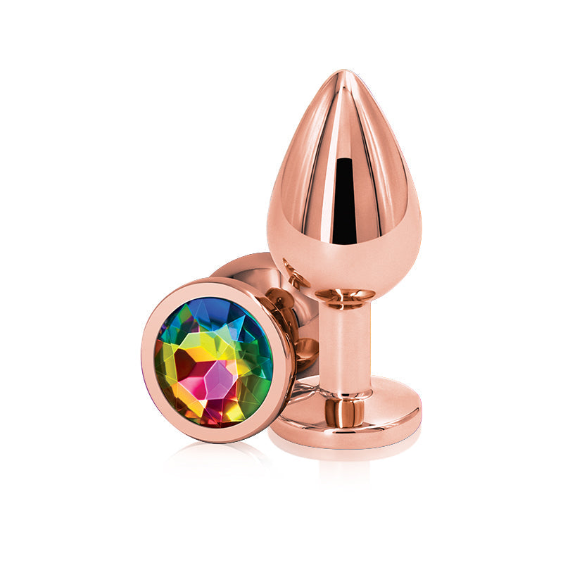 Rear Assets Rose Gold Medium-Rainbow – Rechargeable, Discreet, Intimate Wellness Accessory – Quiet, Rechargeable, Waterproof, Couples & Solo Use, Discreet Intimate Wellness Accessory