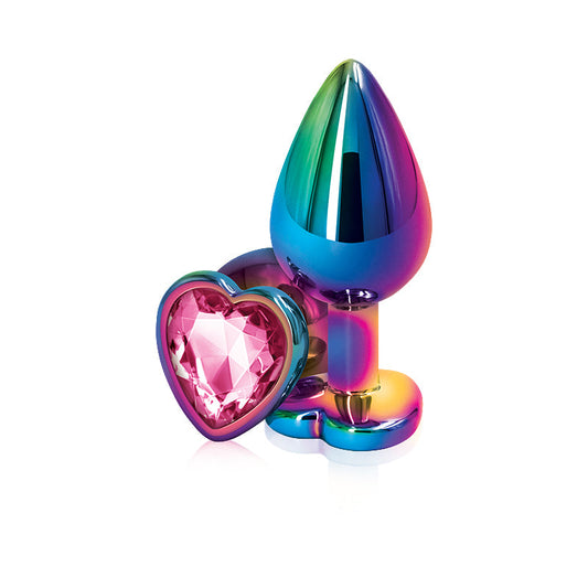 Rear Assets Multicolor Heart Medium-Pink – Rechargeable, Discreet, Intimate Wellness Accessory – Quiet, Rechargeable, Waterproof, Couples & Solo Use, Discreet Intimate Wellness Accessory