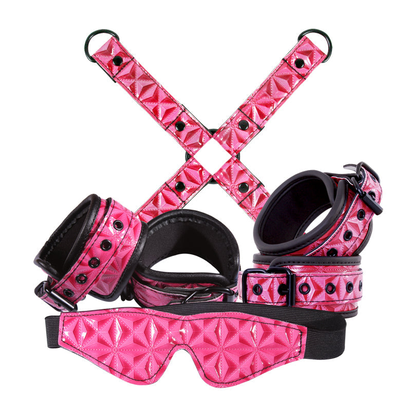 Sinful playful restraint Kit - Vinyl Pink – Rechargeable, Discreet, Intimate Wellness Accessory – Quiet, Rechargeable, Waterproof, Couples & Solo Use, Discreet Intimate Wellness Accessory