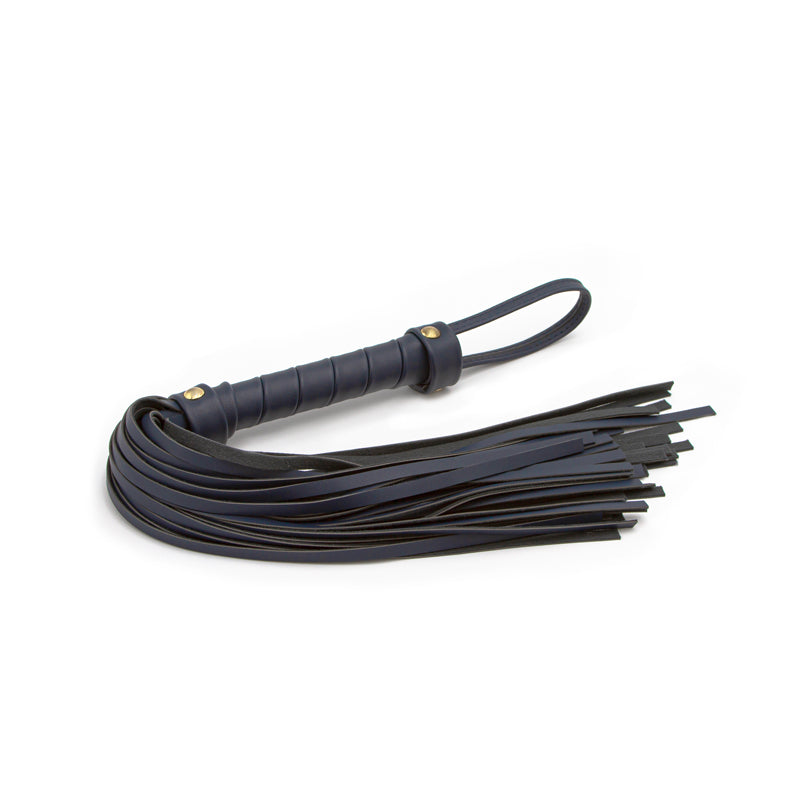 playful restraint Couture Flogger - Navy Blue – Rechargeable, Discreet, Intimate Wellness Accessory – Quiet, Rechargeable, Waterproof, Couples & Solo Use, Discreet Intimate Wellness Accessory