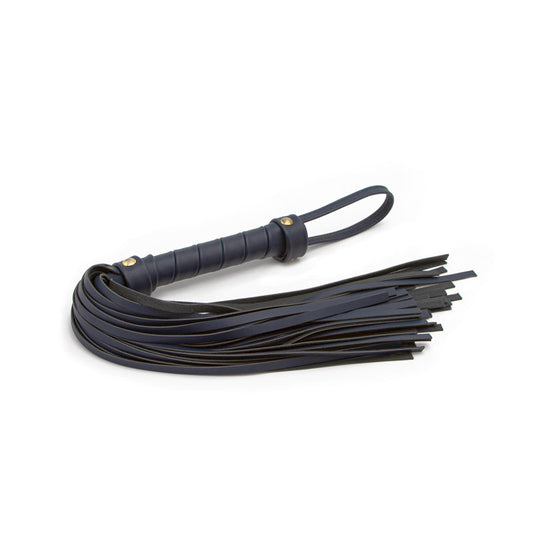 playful restraint Couture Flogger - Navy Blue – Rechargeable, Discreet, Intimate Wellness Accessory – Quiet, Rechargeable, Waterproof, Couples & Solo Use, Discreet Intimate Wellness Accessory