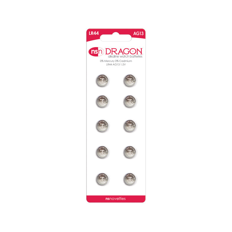 Dragon 10 pk Alkaline LR44/AG13 – Rechargeable, Discreet, Intimate Wellness Accessory – Quiet, Rechargeable, Waterproof, Couples & Solo Use, Discreet Intimate Wellness Accessory