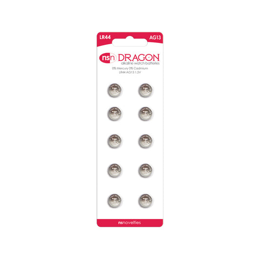 Dragon 10 pk Alkaline LR44/AG13 – Rechargeable, Discreet, Intimate Wellness Accessory – Quiet, Rechargeable, Waterproof, Couples & Solo Use, Discreet Intimate Wellness Accessory
