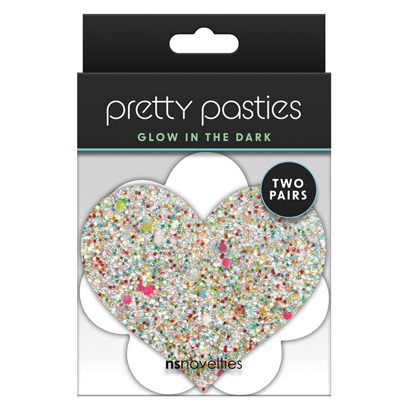 Pretty Pasties Heart & Flower-Glow 2pk.