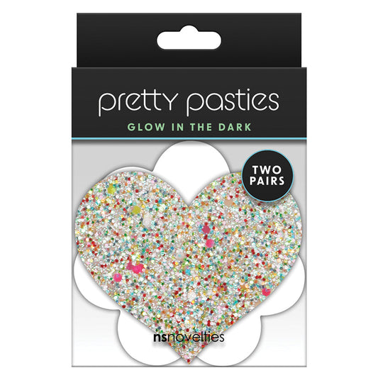 Pretty Pasties Heart & Flower-Glow 2pk.