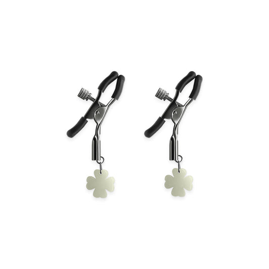Bound Nipple Clamps - G4 Gunmetal GID – Rechargeable, Discreet, Intimate Wellness Accessory – Quiet, Rechargeable, Waterproof, Couples & Solo Use, Discreet Intimate Wellness Accessory