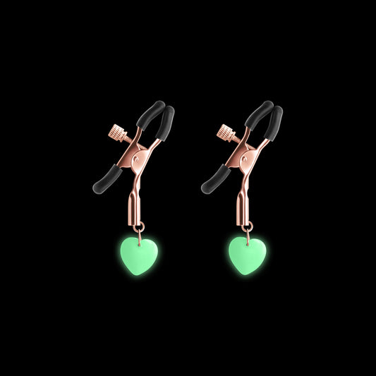 Bound Nipple Clamps - G3 Rose Gold GID – Rechargeable, Discreet, Intimate Wellness Accessory – Quiet, Rechargeable, Waterproof, Couples & Solo Use, Discreet Intimate Wellness Accessory