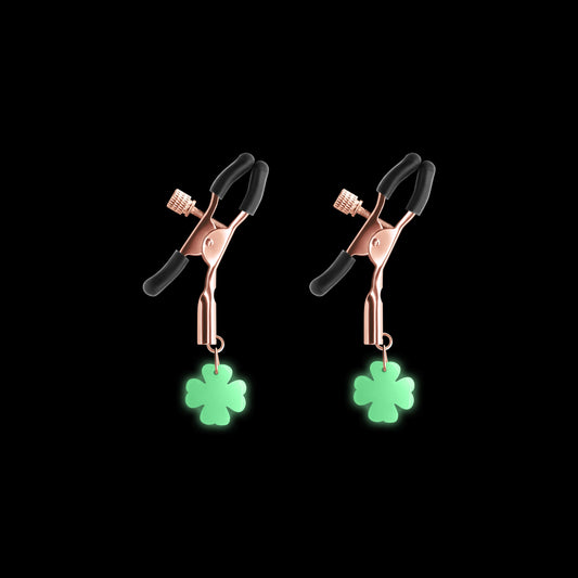 Bound Nipple Clamps - G4 Rose Gold GID – Rechargeable, Discreet, Intimate Wellness Accessory – Quiet, Rechargeable, Waterproof, Couples & Solo Use, Discreet Intimate Wellness Accessory
