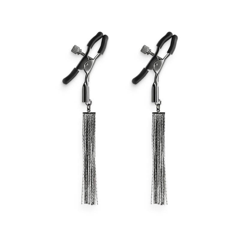 Bound Nipple Clamps - D2 - Gunmetal – Rechargeable, Discreet, Intimate Wellness Accessory – Quiet, Rechargeable, Waterproof, Couples & Solo Use, Discreet Intimate Wellness Accessory