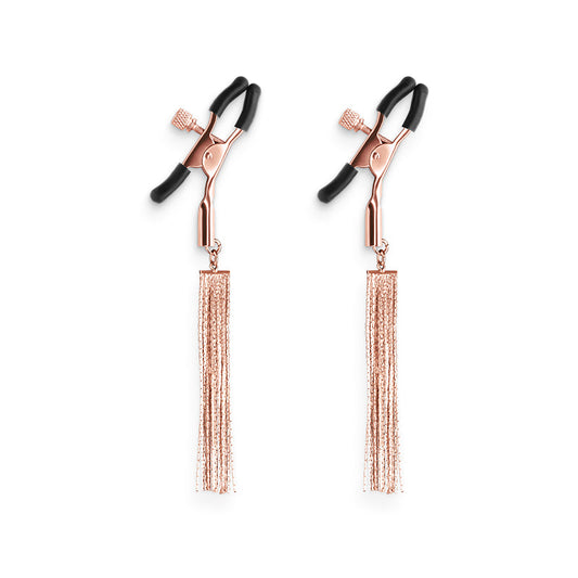 Bound Nipple Clamps - D2 - Rose Gold – Rechargeable, Discreet, Intimate Wellness Accessory – Quiet, Rechargeable, Waterproof, Couples & Solo Use, Discreet Intimate Wellness Accessory
