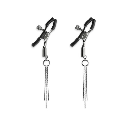 Bound Nipple Clamps - D3 - Gunmetal – Rechargeable, Discreet, Intimate Wellness Accessory – Quiet, Rechargeable, Waterproof, Couples & Solo Use, Discreet Intimate Wellness Accessory