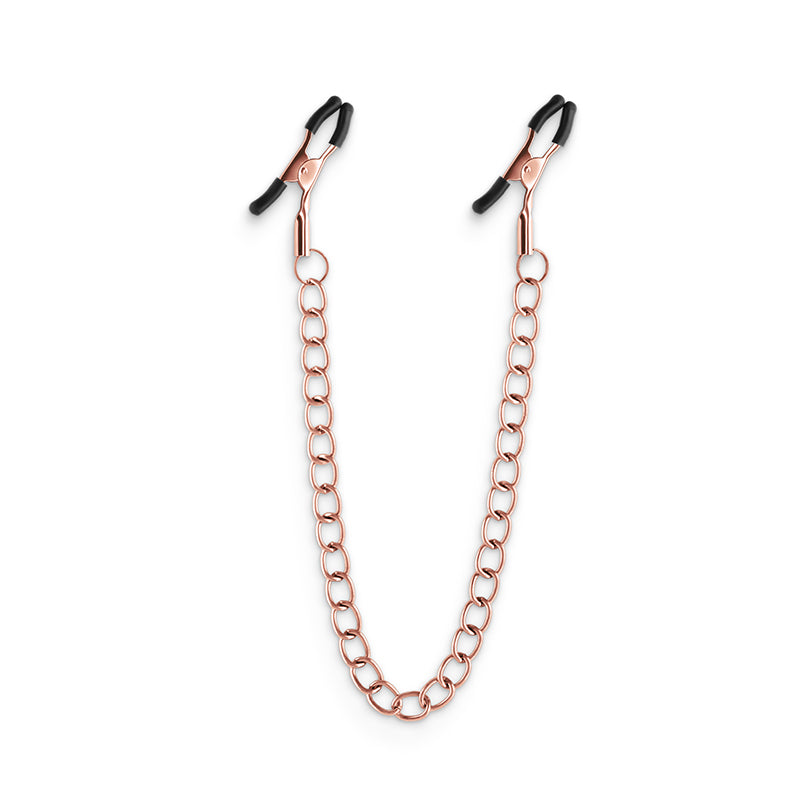 Bound Nipple Clamps - DC2 - Rose Gold – Rechargeable, Discreet, Intimate Wellness Accessory – Quiet, Rechargeable, Waterproof, Couples & Solo Use, Discreet Intimate Wellness Accessory