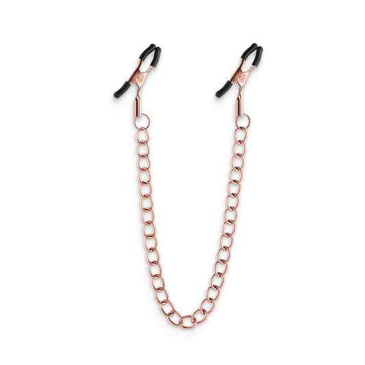 Bound Nipple Clamps - DC2 - Rose Gold – Rechargeable, Discreet, Intimate Wellness Accessory – Quiet, Rechargeable, Waterproof, Couples & Solo Use, Discreet Intimate Wellness Accessory