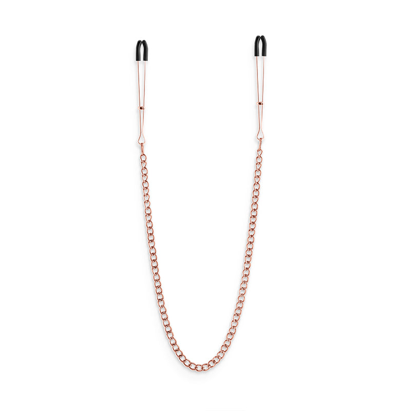 Bound Nipple Clamps - DC3 - Rose Gold – Rechargeable, Discreet, Intimate Wellness Accessory – Quiet, Rechargeable, Waterproof, Couples & Solo Use, Discreet Intimate Wellness Accessory