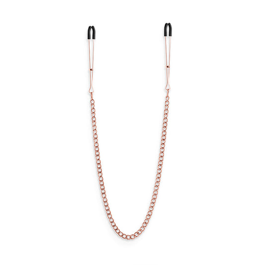 Bound Nipple Clamps - DC3 - Rose Gold – Rechargeable, Discreet, Intimate Wellness Accessory – Quiet, Rechargeable, Waterproof, Couples & Solo Use, Discreet Intimate Wellness Accessory