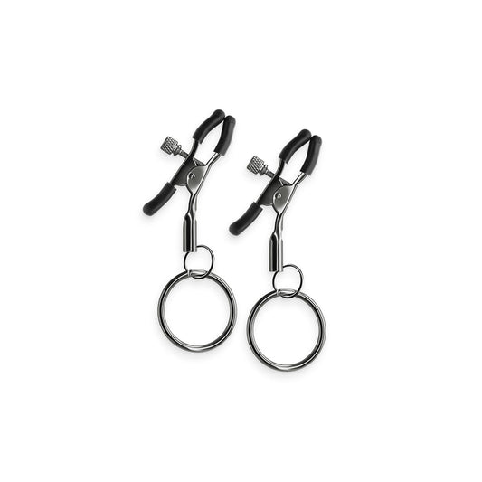Bound Nipple Clamps - C2 - Gunmetal – Rechargeable, Discreet, Intimate Wellness Accessory – Quiet, Rechargeable, Waterproof, Couples & Solo Use, Discreet Intimate Wellness Accessory