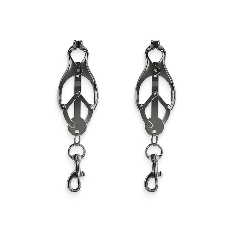 Bound Nipple Clamps - C3 - Gunmetal – Rechargeable, Discreet, Intimate Wellness Accessory – Quiet, Rechargeable, Waterproof, Couples & Solo Use, Discreet Intimate Wellness Accessory