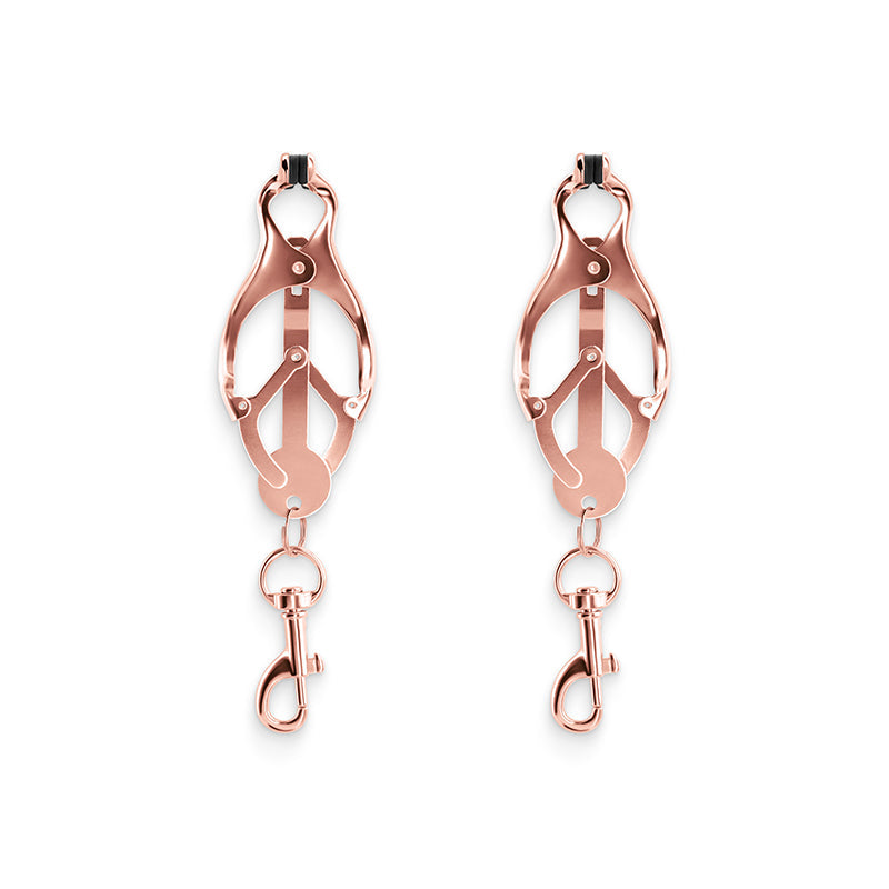 Bound Nipple Clamps - C3 - Rose Gold – Rechargeable, Discreet, Intimate Wellness Accessory – Quiet, Rechargeable, Waterproof, Couples & Solo Use, Discreet Intimate Wellness Accessory