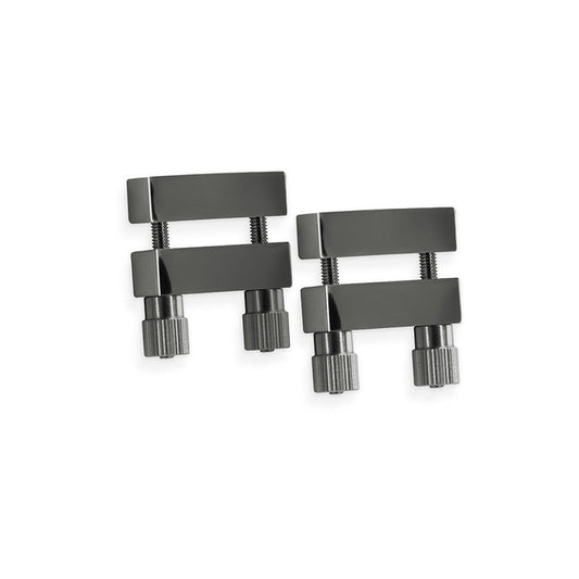 Bound Nipple Clamps - V1 - Gunmetal – Rechargeable, Discreet, Intimate Wellness Accessory – Quiet, Rechargeable, Waterproof, Couples & Solo Use, Discreet Intimate Wellness Accessory