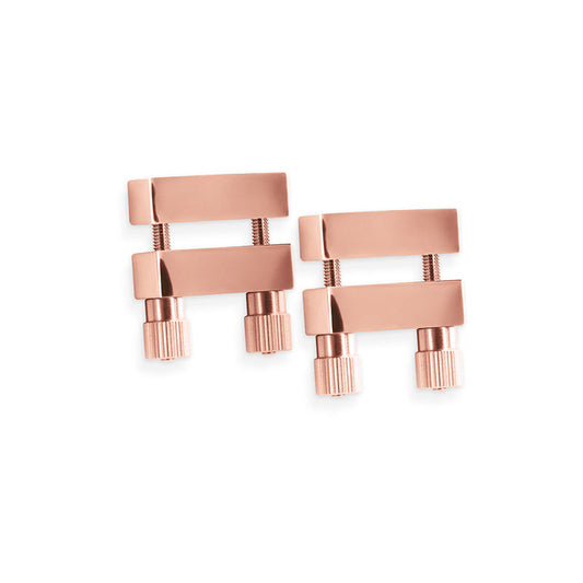 Bound Nipple Clamps - V1 - Rose Gold – Rechargeable, Discreet, Intimate Wellness Accessory – Quiet, Rechargeable, Waterproof, Couples & Solo Use, Discreet Intimate Wellness Accessory