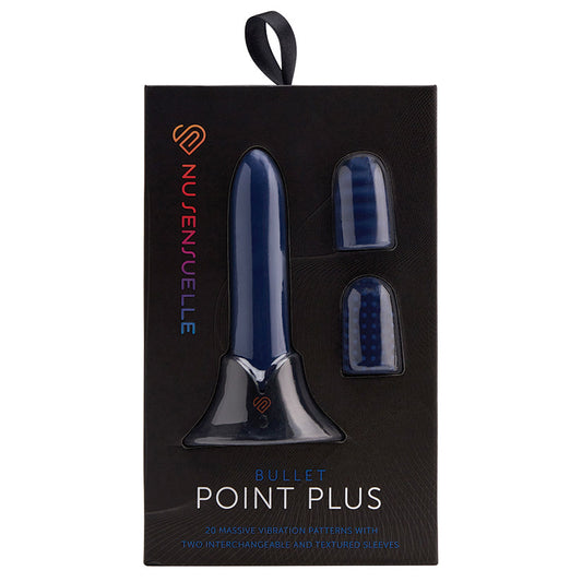 Sensuelle Point Plus 20 Function Bullet & Sleeves-Navy Blue.