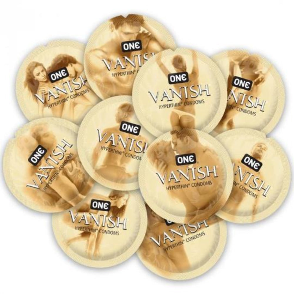 ONE Vanish HyperThin Condoms 100pc Bowl – Rechargeable, Discreet, Intimate Wellness Accessory – Quiet, Rechargeable, Waterproof, Couples & Solo Use, Discreet Intimate Wellness Accessory