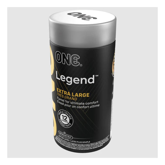 ONE Legend XL Condoms - 12 pk – Rechargeable, Discreet, Intimate Wellness Accessory – Quiet, Rechargeable, Waterproof, Couples & Solo Use, Discreet Intimate Wellness Accessory