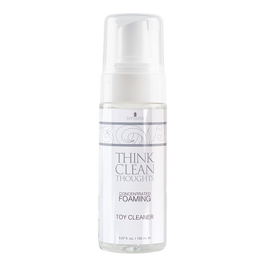Think Clean Thoughts Foam ToyCleaner 5oz – Rechargeable, Discreet, Intimate Wellness Accessory – Quiet, Rechargeable, Waterproof, Couples & Solo Use, Discreet Intimate Wellness Accessory