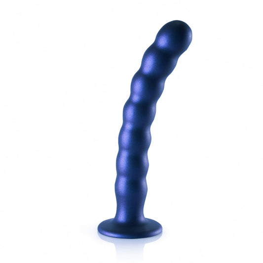 Ouch! Beaded G-Spot personal massager 8'' - Blue – Rechargeable, Discreet, Intimate Wellness Accessory – Quiet, Rechargeable, Waterproof, Couples & Solo Use, Discreet Intimate Wellness Accessory