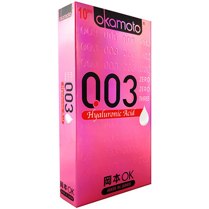 Okamoto 003 Hyaluronic Box 10 – Rechargeable, Discreet, Intimate Wellness Accessory – Quiet, Rechargeable, Waterproof, Couples & Solo Use, Discreet Intimate Wellness Accessory