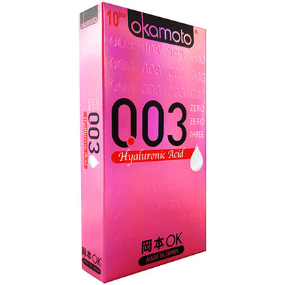 Okamoto 003 Hyaluronic Box 10 – Rechargeable, Discreet, Intimate Wellness Accessory – Quiet, Rechargeable, Waterproof, Couples & Solo Use, Discreet Intimate Wellness Accessory