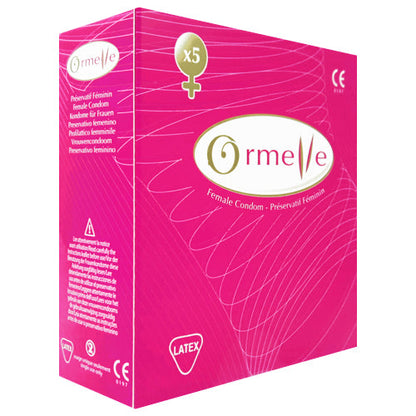 Ormelle Female Condoms Box 5 – Rechargeable, Discreet, Intimate Wellness Accessory – Quiet, Rechargeable, Waterproof, Couples & Solo Use, Discreet Intimate Wellness Accessory