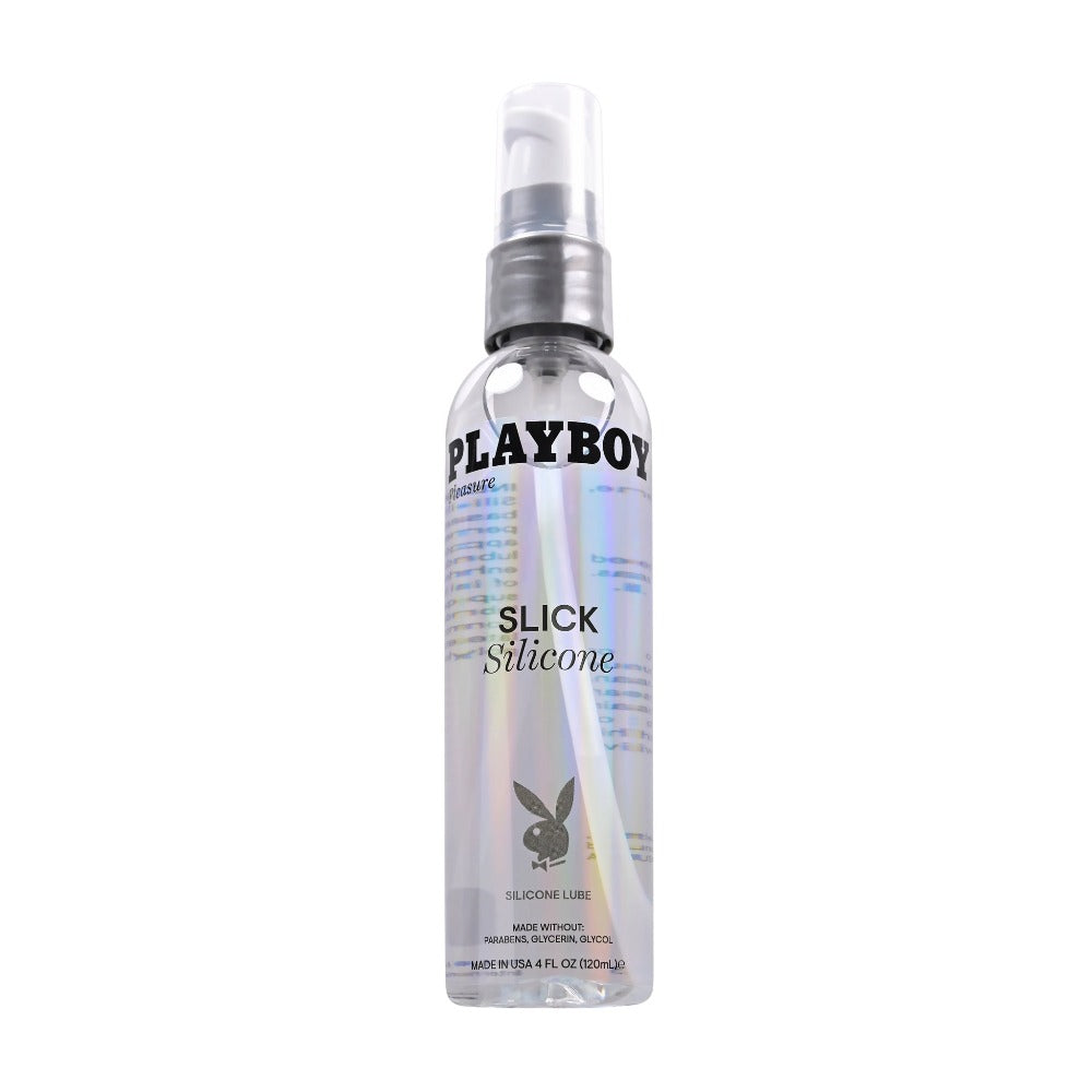Playboy Slick Silicone - 4oz – Rechargeable, Discreet, Intimate Wellness Accessory – Quiet, Rechargeable, Waterproof, Couples & Solo Use, Discreet Intimate Wellness Accessory