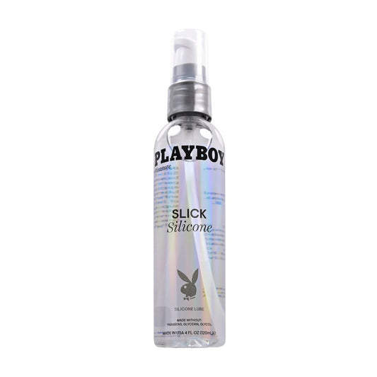 Playboy Slick Silicone - 4oz – Rechargeable, Discreet, Intimate Wellness Accessory – Quiet, Rechargeable, Waterproof, Couples & Solo Use, Discreet Intimate Wellness Accessory