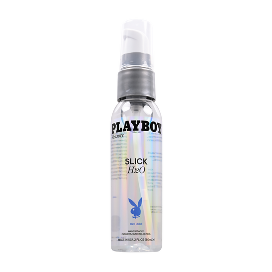 Playboy Slick H2O - 2oz – Rechargeable, Discreet, Intimate Wellness Accessory – Quiet, Rechargeable, Waterproof, Couples & Solo Use, Discreet Intimate Wellness Accessory