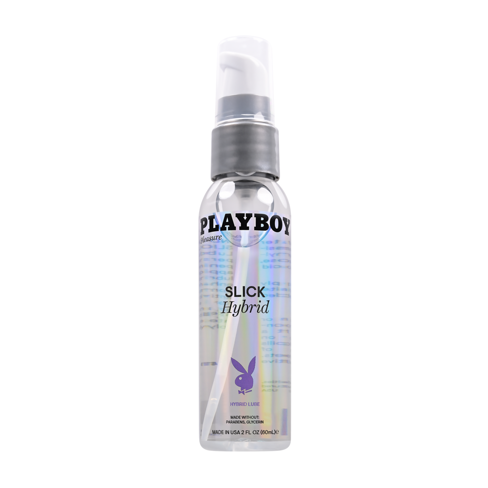 Playboy Slick Hybrid - 2oz – Rechargeable, Discreet, Intimate Wellness Accessory – Quiet, Rechargeable, Waterproof, Couples & Solo Use, Discreet Intimate Wellness Accessory