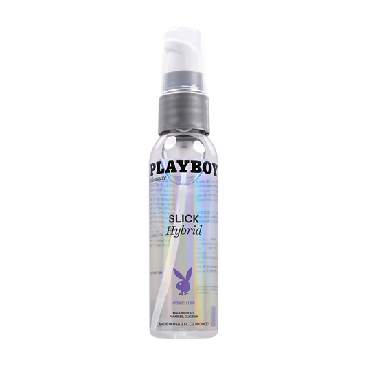 Playboy Slick Hybrid - 2oz – Rechargeable, Discreet, Intimate Wellness Accessory – Quiet, Rechargeable, Waterproof, Couples & Solo Use, Discreet Intimate Wellness Accessory