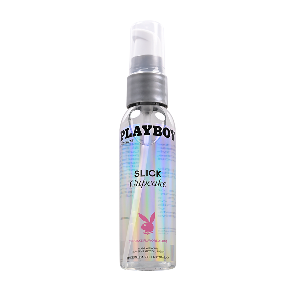 Playboy Slick Flavored - Cupcake 2oz – Rechargeable, Discreet, Intimate Wellness Accessory – Quiet, Rechargeable, Waterproof, Couples & Solo Use, Discreet Intimate Wellness Accessory