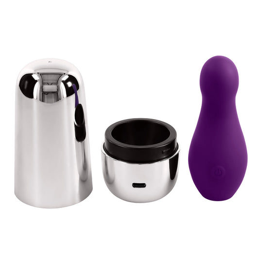Playboy The Jet Set - massager w/ case – Rechargeable, Discreet, Intimate Wellness Accessory – Quiet, Rechargeable, Waterproof, Couples & Solo Use, Discreet Intimate Wellness Accessory