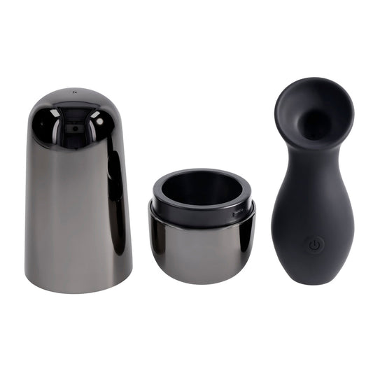Playboy The Jet Set - Sucker w/ case – Rechargeable, Discreet, Intimate Wellness Accessory – Quiet, Rechargeable, Waterproof, Couples & Solo Use, Discreet Intimate Wellness Accessory
