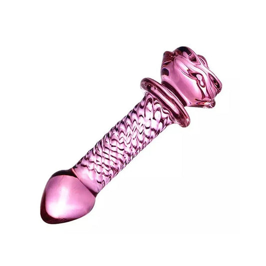 Rose Glass personal massager - Thread – Rechargeable, Discreet, Intimate Wellness Accessory – Quiet, Rechargeable, Waterproof, Couples & Solo Use, Discreet Intimate Wellness Accessory