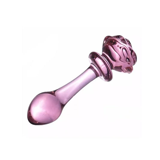 Rose Glass personal massager - Single Head – Rechargeable, Discreet, Intimate Wellness Accessory – Quiet, Rechargeable, Waterproof, Couples & Solo Use, Discreet Intimate Wellness Accessory